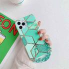 Splicing Marble Pattern TPU Protective Case with Chain Strap For iPhone 11 Pro(Green Lattice) - 1