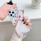 For iPhone 11 Splicing Flower Eight Characters Pattern TPU Protective Case with Chain Strap (Pink) - 1