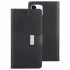 For iPhone 11 Pro MERCURY GOOSPERY RICH DIARY Crazy Horse Texture Horizontal Flip Leather Case  with Holder & Card Slots & Wallet(Black) - 1