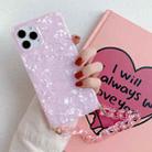 For iPhone 12 mini Shell Texture TPU Protective Case with Chain Strap (Pink) - 1