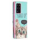 For Samsung Galaxy Note20 Ultra Colored Drawing Pattern Invisible Magnetic Horizontal Flip PU Leather Case with Holder & Card Slots & Wallet(Cat) - 3