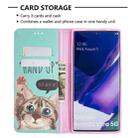 For Samsung Galaxy Note20 Ultra Colored Drawing Pattern Invisible Magnetic Horizontal Flip PU Leather Case with Holder & Card Slots & Wallet(Cat) - 4