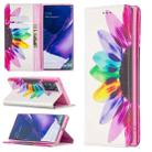 For Samsung Galaxy Note20 Ultra Colored Drawing Pattern Invisible Magnetic Horizontal Flip PU Leather Case with Holder & Card Slots & Wallet(Sun Flower) - 1
