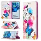 For Samsung Galaxy S20 Plus Colored Drawing Pattern Invisible Magnetic Horizontal Flip PU Leather Case with Holder & Card Slots & Wallet(Two Butterflies) - 1