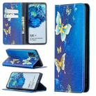For Samsung Galaxy S20 Plus Colored Drawing Pattern Invisible Magnetic Horizontal Flip PU Leather Case with Holder & Card Slots & Wallet(Gold Butterflies) - 1