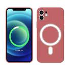 For iPhone 11 Pro Max Silicone Full Coverage Shockproof Magsafe Case (Scarlet Red) - 1