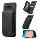 For Samsung Galaxy S10 CaseMe C20 Multifunctional PC + TPU Protective Case with Holder & Card Slot & Wallet(Black) - 1