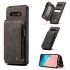 For Samsung Galaxy S10 CaseMe C20 Multifunctional PC + TPU Protective Case with Holder & Card Slot & Wallet(Coffee) - 1