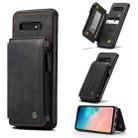 For Samsung Galaxy S10+ CaseMe C20 Multifunctional PC + TPU Protective Case with Holder & Card Slot & Wallet(Black) - 1