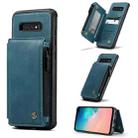 For Samsung Galaxy S10+ CaseMe C20 Multifunctional PC + TPU Protective Case with Holder & Card Slot & Wallet(Blue) - 1