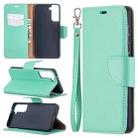 For Samsung Galaxy S21 5G Litchi Texture Pure Color Horizontal Flip Leather Case with Holder & Card Slots & Wallet & Lanyard(Green) - 1