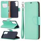 For Samsung Galaxy S21+ 5G Litchi Texture Pure Color Horizontal Flip Leather Case with Holder & Card Slots & Wallet & Lanyard(Green) - 1