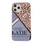 For iPhone 12 mini Magazine Leopard Half Coverage IMD Protective Case (Blue) - 1