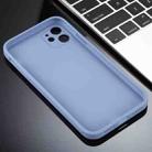 Solid Color Glass + Silicone Protective Case For iPhone 11 Pro Max(Blue) - 4