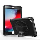 For iPad mini 3 & 2 & 1 360 Degree Rotation PC+TPU Protective Cover with Holder & Hand Strap(Black) - 1