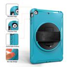 For iPad mini 3 & 2 & 1 360 Degree Rotation PC+TPU Protective Cover with Holder & Hand Strap(Light Blue) - 4