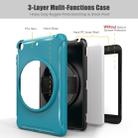 For iPad mini 3 & 2 & 1 360 Degree Rotation PC+TPU Protective Cover with Holder & Hand Strap(Light Blue) - 5
