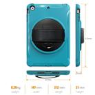 For iPad mini 3 & 2 & 1 360 Degree Rotation PC+TPU Protective Cover with Holder & Hand Strap(Light Blue) - 7