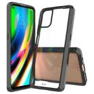 For Motorola Moto G9 Plus Shockproof Scratchproof TPU + Acrylic Protective Case(Black) - 1