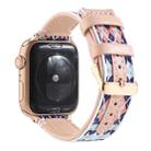 Ethnic Leather Watch Band For Apple Watch Series 7 41mm / 6 & SE & 5 & 4 40mm / 3 & 2 & 1 38mm(Pink) - 1