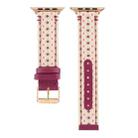 Ethnic Leather Watch Band For Apple Watch Series 7 45mm / 6 & SE & 5 & 4 44mm / 3 & 2 & 1 42mm(Purple) - 2