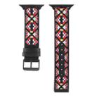 Ethnic Leather Watch Band For Apple Watch Series 7 45mm / 6 & SE & 5 & 4 44mm / 3 & 2 & 1 42mm(Black) - 2