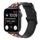 Ethnic Leather Watch Band For Apple Watch Series 7 45mm / 6 & SE & 5 & 4 44mm / 3 & 2 & 1 42mm(Black) - 3