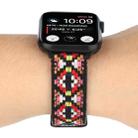 Ethnic Leather Watch Band For Apple Watch Series 7 45mm / 6 & SE & 5 & 4 44mm / 3 & 2 & 1 42mm(Black) - 5