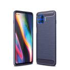 For Motorola Moto G 5G Plus Brushed Texture Carbon Fiber TPU Case(Navy Blue) - 1