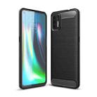 For Motorola Moto G9 Plus Brushed Texture Carbon Fiber TPU Case(Black) - 1