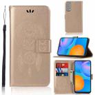 For Huawei P smart 2021 Wind Chime Owl Embossing Pattern Horizontal Flip Leather Case, with Holder & Card Slots & Wallet(Gold) - 1