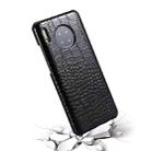 For Huawei Mate 30 Head-layer Cowhide Leather Crocodile Texture Protective Case(Black) - 7