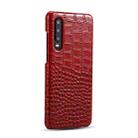 For Huawei P30 Head-layer Cowhide Leather Crocodile Texture Protective Case(Red) - 1