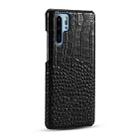 For Huawei P30 Pro Head-layer Cowhide Leather Crocodile Texture Protective Case(Black) - 1