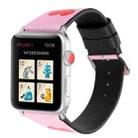 Love Series Leather Watch Band For Apple Watch Series 9&8&7 41mm / SE 3&SE 2&6&SE&5&4 40mm / 3&2&1 38mm(Foundation Red Heart) - 1