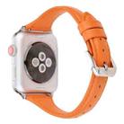 Small Waist Leather Watch Band For Apple Watch Series 8&7 41mm / SE 2&6&SE&5&4 40mm / 3&2&1 38mm(Orange) - 2