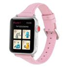 Small Waist Leather Watch Band For Apple Watch Series 9&8&7 41mm / SE 3&SE 2&6&SE&5&4 40mm / 3&2&1 38mm(Pink) - 1