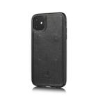For iPhone 11 DG.MING Triple Fold Crazy Horse Texture Magnetic Horizontal Flip Leather Case with Holder & Card Slots & Wallet(Black) - 4
