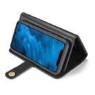 For iPhone 11 DG.MING Triple Fold Crazy Horse Texture Magnetic Horizontal Flip Leather Case with Holder & Card Slots & Wallet(Black) - 5