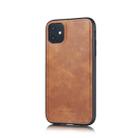 For iPhone 11 DG.MING Triple Fold Crazy Horse Texture Magnetic Horizontal Flip Leather Case with Holder & Card Slots & Wallet(Brown) - 4