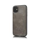 For iPhone 11 DG.MING Triple Fold Crazy Horse Texture Magnetic Horizontal Flip Leather Case with Holder & Card Slots & Wallet(Grey) - 4