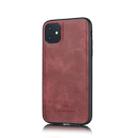 For iPhone 11 DG.MING Triple Fold Crazy Horse Texture Magnetic Horizontal Flip Leather Case with Holder & Card Slots & Wallet(Red) - 4