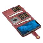 For iPhone 11 DG.MING Triple Fold Crazy Horse Texture Magnetic Horizontal Flip Leather Case with Holder & Card Slots & Wallet(Red) - 7