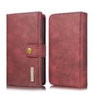 For iPhone 11 Pro DG.MING Triple Fold Crazy Horse Texture Magnetic Horizontal Flip Leather Case with Holder & Card Slots & Wallet(Red) - 1