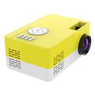 J15 1920 x 1080P HD Household Mini LED Projector with Tripod Mount Support AV / HDMI x 1 / USB x1 / TF x 1, Plug Type:UK Plug(Yellow White) - 3