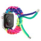 Umbrella Cord Rainbow Watch Band For Apple Watch Series 8&7 41mm / SE 2&6&SE&5&4 40mm / 3&2&1 38mm(B) - 1