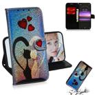 For Sony Xperia 1 / XZ4 Colored Drawing Pattern Colorful Magnetic Buckle Horizontal Flip PU Leather Case with Holder & Card Slots & Wallet & Lanyard(Love Cat) - 1