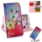 For Sony Xperia 10 Plus Colored Drawing Pattern Colorful Magnetic Buckle Horizontal Flip PU Leather Case with Holder & Card Slots & Wallet & Lanyard(Magnolia) - 1