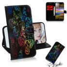 For Sony Xperia L3 Colored Drawing Pattern Colorful Magnetic Buckle Horizontal Flip PU Leather Case with Holder & Card Slots & Wallet & Lanyard(Butterflies) - 1