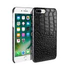 Head-layer Cowhide Leather Crocodile Texture Protective Case For iPhone 7 Plus / 8 Plus(Black) - 1